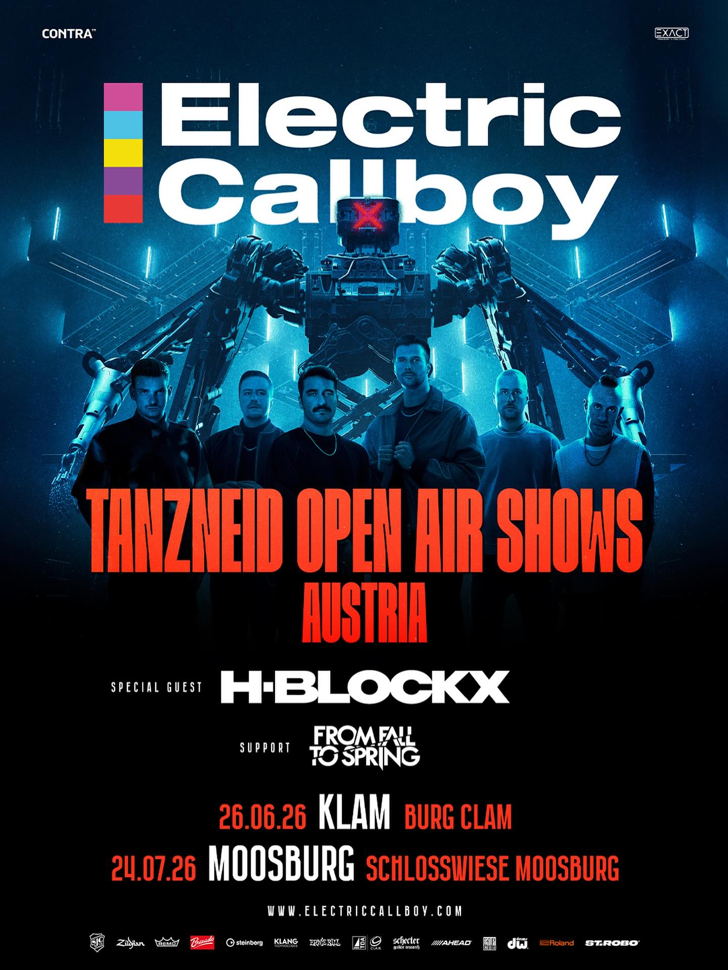 Electric Callboy TANZNEID World Tour Poster 2026